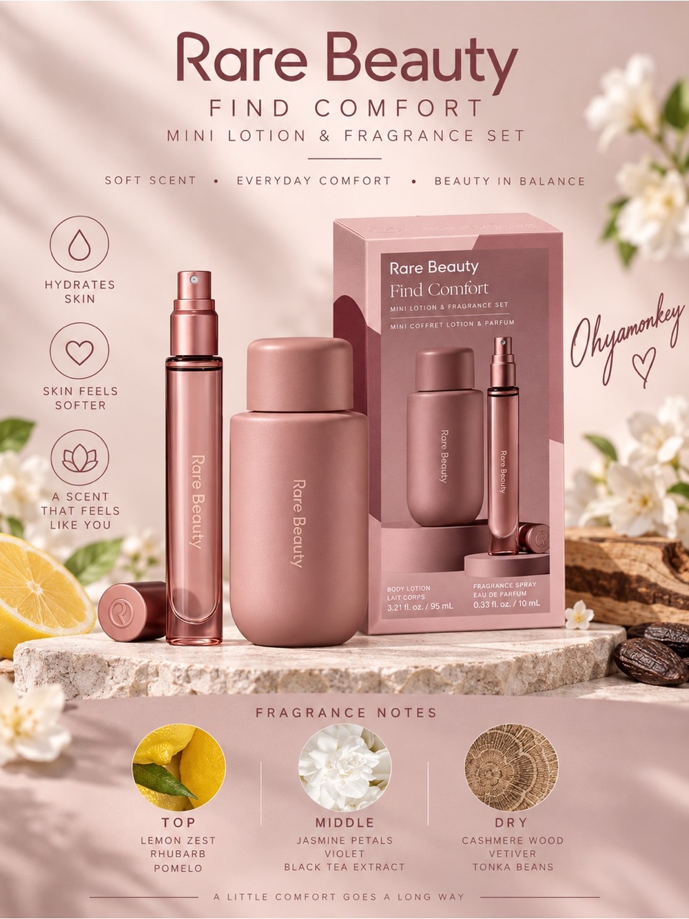 Rare Beauty Find Comfort Mini Lotion & Fragrance Set